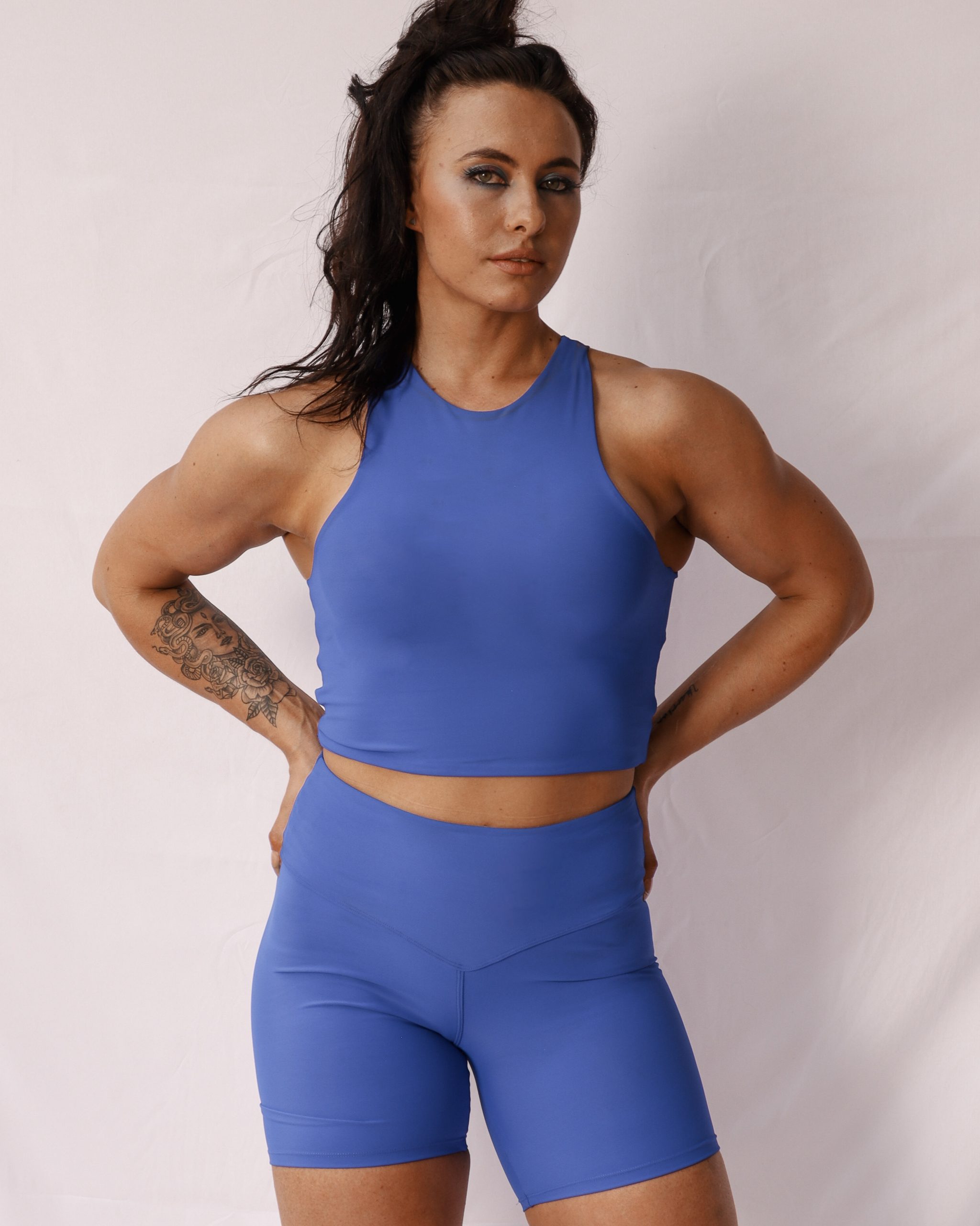 Be Free shorts in Retro Blue – KAT Active