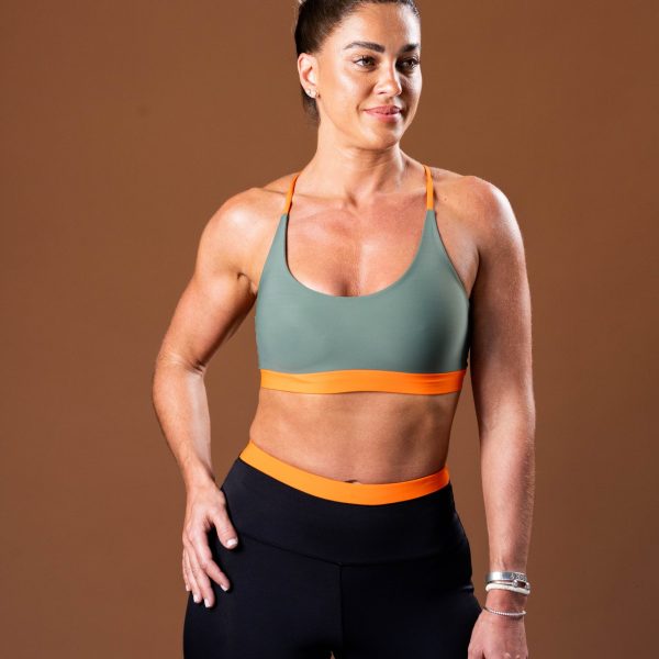 Agility Bra – Two Tone in Makalani/Sundowner Orange
